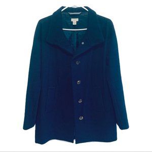 J. Crew Navy Blue Wool Blend Coat
